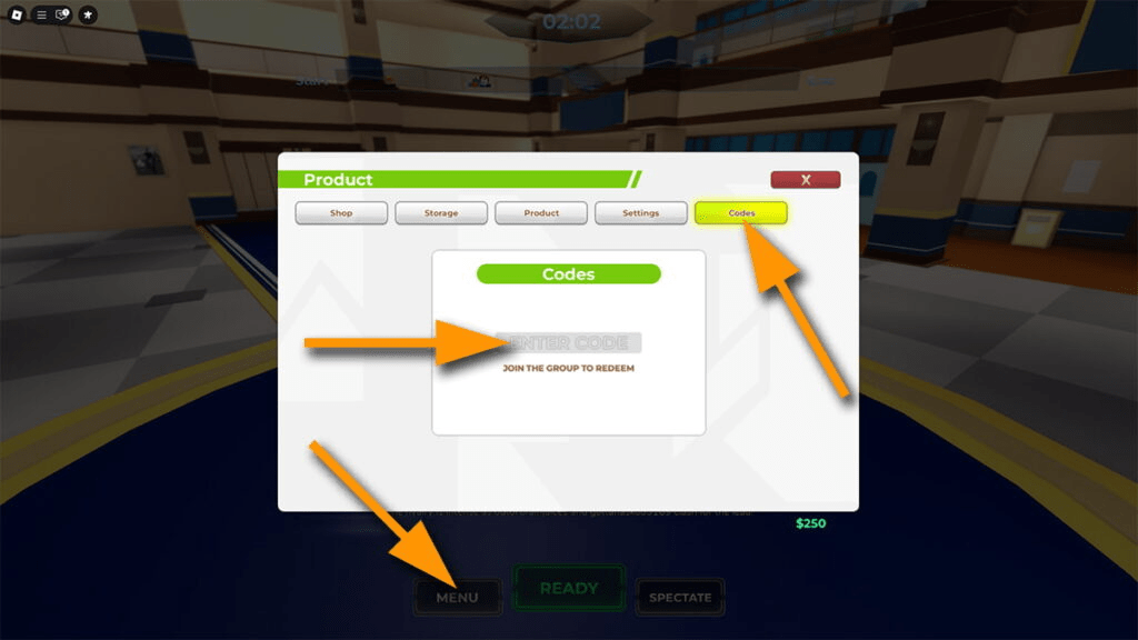 Uma Racing major update screen where new codes are typically released