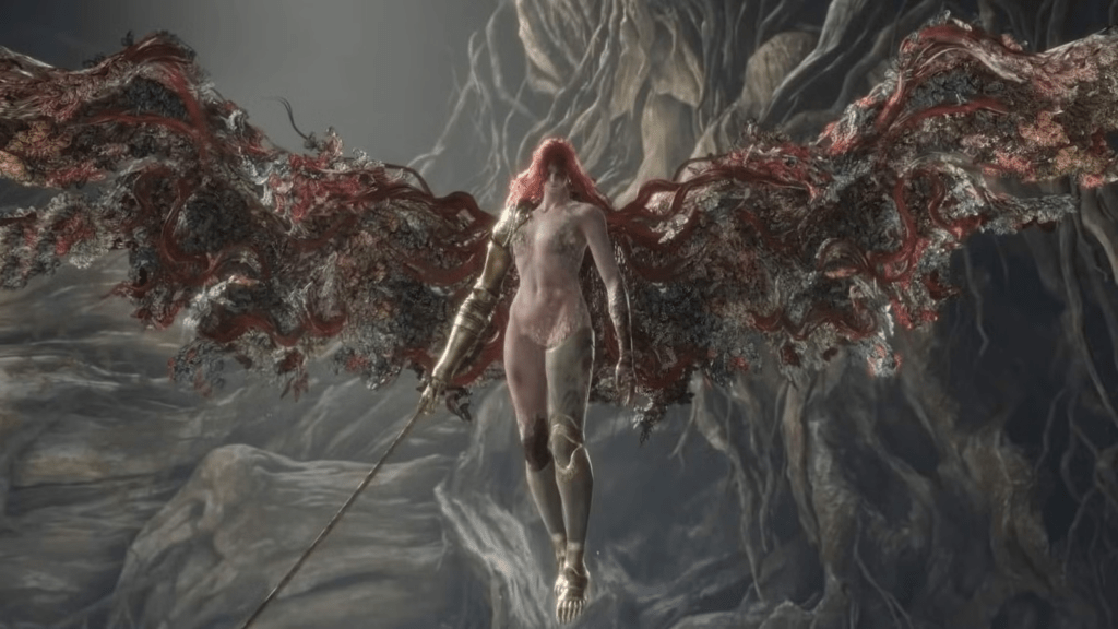 Malenia remaining at one HP before forced transition into second phase