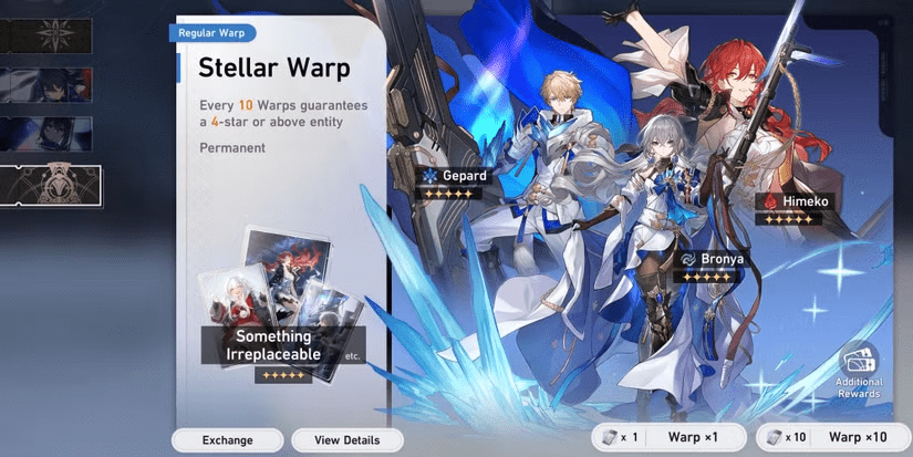 Warp banner screen guiding strategic pull decisions