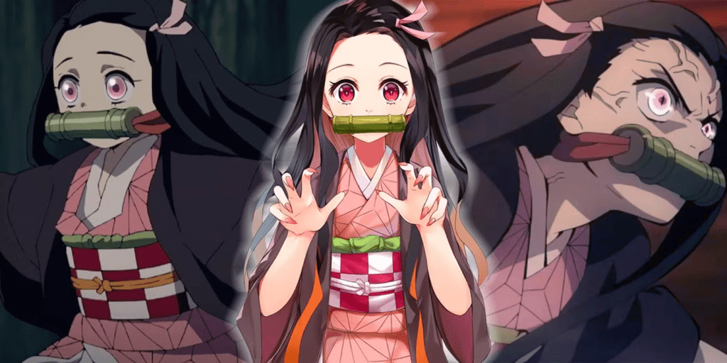 Nezuko Kamado smaller frame contrasted against powerful demon presence
