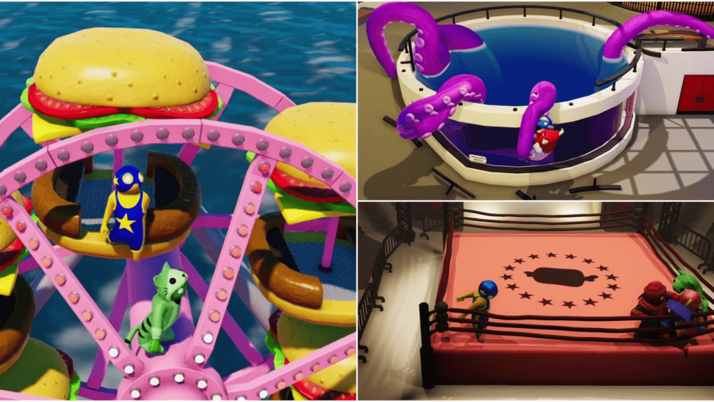 Physics driven multiplayer brawl creating unpredictable outcomes