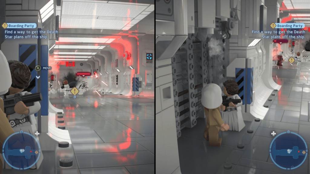 Split screen Lego gameplay designed for all ages