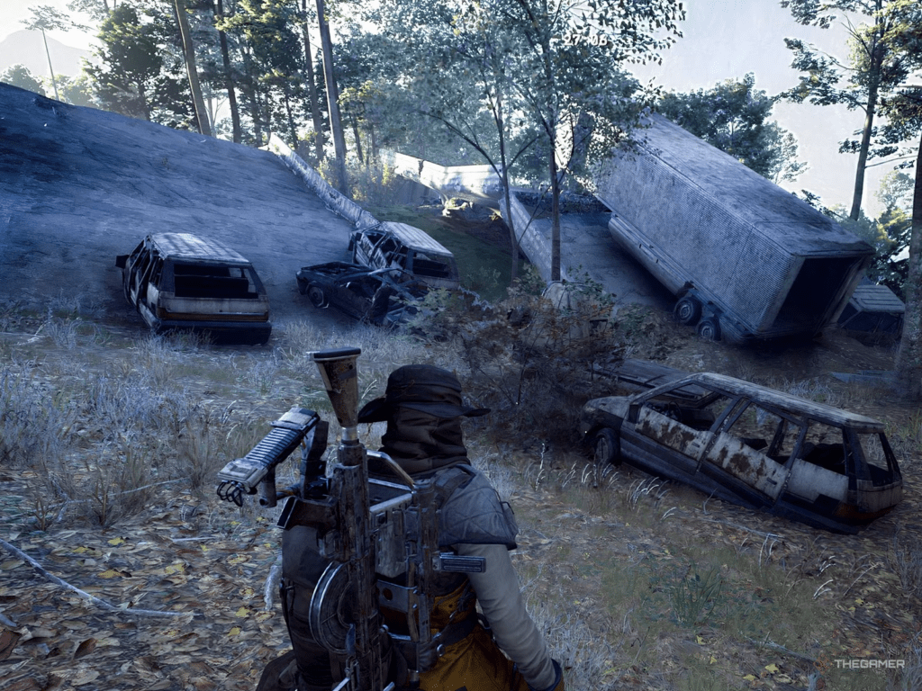 West Broken Bridge structure with limited visibility underneath